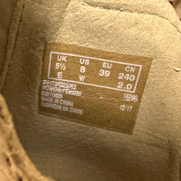 CLARKS Womens Valarie Kimble Open Toe Bootie Sand Nubuck US 8 W EU 39 Perforated - Picture 6 of 6